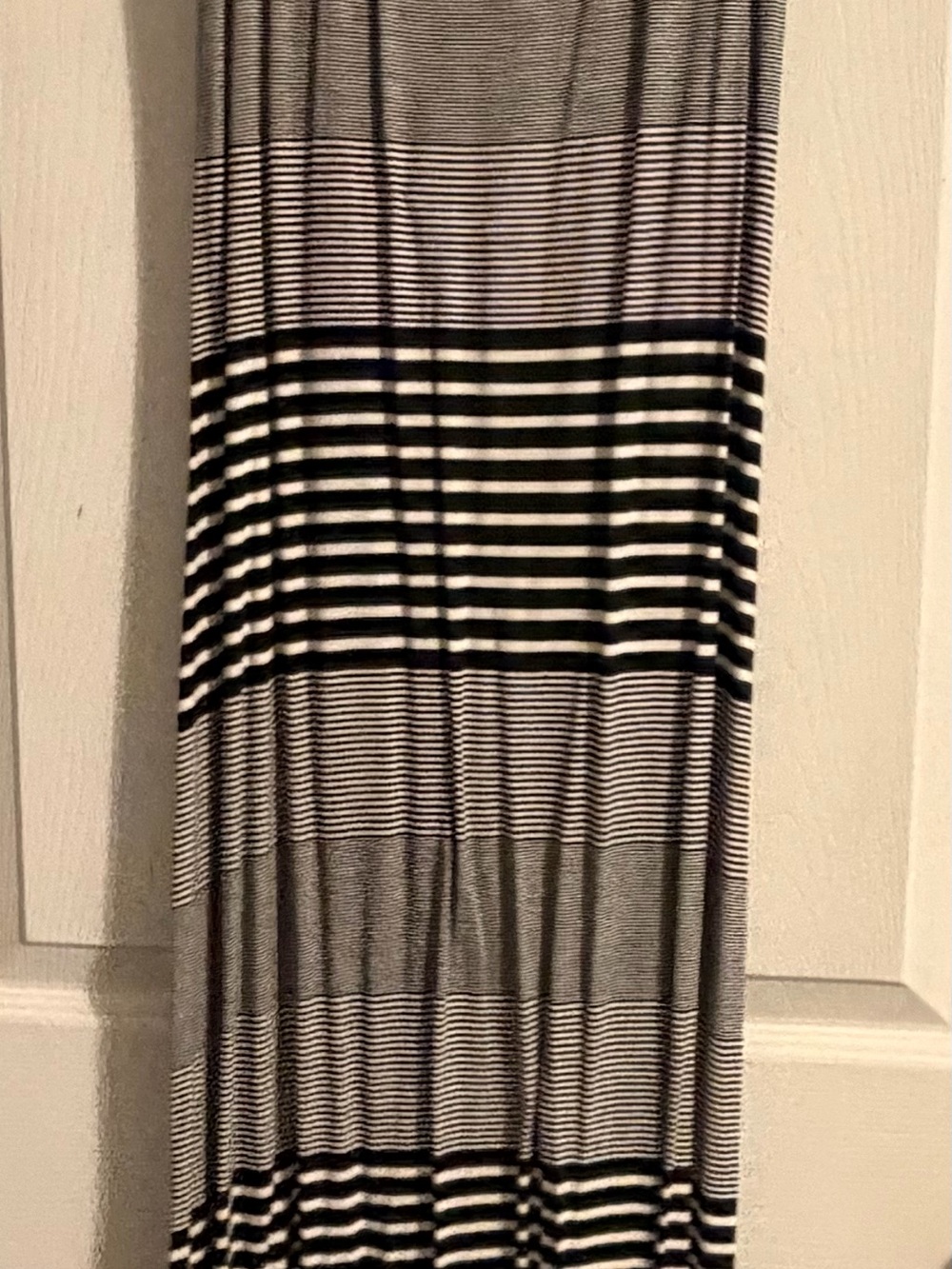 Merona Black and White Striped Maxi dress